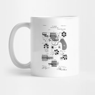 Gun Design patent drawing Mug